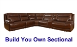 Colossus BUILD YOUR OWN Power Sectional in Napoli Brown Leather by Parker House - MCOL-BYO-NBR