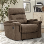 Diesel Manual Glider Recliner in Cobra Brown Fabric by Parker House - MDIE#812G-CBR