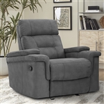 Diesel Manual Glider Recliner in Cobra Grey Fabric by Parker House - MDIE#812G-CGR