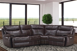 Dylan Mahogany 4 Piece Modular Reclining Sectional by Parker House - MDYL-4-MAH