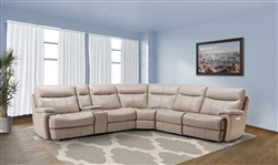 Dylan Creme 6 Piece Reclining Sectional by Parker House - MDYL-PACKM(H)-CRE