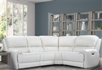 Empire 4 Piece Power Sectional in Verona Ivory Leather by Parker House - MEMP-4-VIV