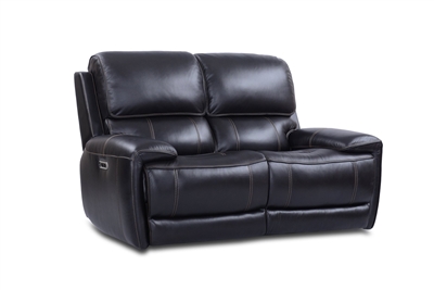 Empire Power Reclining Loveseat in Verona Blackberry Leather by Parker House - MEMP-822PH-VBY