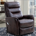 Gemini Power Lift Recliner with Articulating Headrest in Soft Truffle Fabric by Parker House - MGEM#812LIFT-SFIV