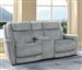 Linus Power Zero Gravity Console Loveseat in Hudson Grey Fabric by Parker House - MLIN#822CPHZ-HGY