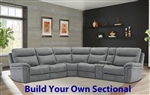 Mason BUILD YOUR OWN Sectional with Power Headrests and USB Ports in Carbon Fabric by Parker House - MMAS-CRB-BYO