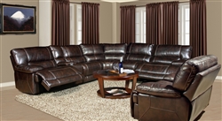 Pegasus 6 Piece Power Reclining Sectional in Nutmeg Synthetic Leather by Parker House - MPEG-811LP-NU-6