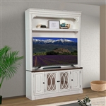 Provence 63 Inch TV Console with Hutch in Vintage Alabaster Finish by Parker House - PRO#412