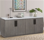 Pure Modern Credenza With Quartz Top in Moonstone Finish by Parker House - PUR#384C
