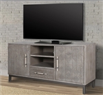 Crossings Serengeti 66 Inch TV Console in Sandblasted Fossil Grey Finish by Parker House - SER#66