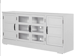 Shoreham 76 Inch TV Console in Effortless White Finish by Parker House - SHO#412-EFW