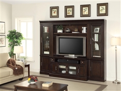 Stanford 4 Piece Entertainment Wall in Light Vintage Sherry Finish by Parker House - STA-405-4