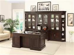 Stanford 7 Piece Home Office Set in Light Vintage Sherry Finish by Parker House - STA-463-07