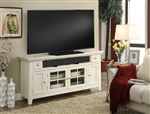 Tidewater 62-Inch TV Console in Vintage White Finish by Parker House - TID-62