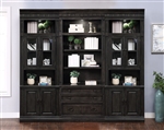 Washington Heights Lateral File Bookcase Wall in Washed Charcoal Finish by Parker House - WAS#440-03