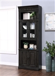 Washington Heights 32 Inch Glass Door Cabinet in Washed Charcoal Finish by Parker House - WAS#440