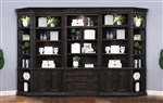 Washington Heights Lateral 6 Piece File Bookcase Wall in Washed Charcoal Finish by Parker House - WAS#476-06