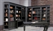 Washington Heights 11 Piece Corner Library Wall in Washed Charcoal Finish by Parker House - WAS-476-11