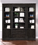 Washington Heights Lateral File Bookcase Wall in Washed Charcoal Finish by Parker House - WAS#476-3