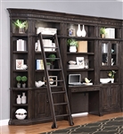 Washington Heights 6 Piece Bookcase Wall in Washed Charcoal Finish by Parker House - WAS-476-6