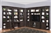 Washington Heights 11 Piece Entertainment Corner Library Wall in Washed Charcoal Finish by Parker House - WAS-ENT-11