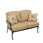 Savannah Outdoor Loveseat in Aged Black Finish by Palm Springs Rattan - 7302