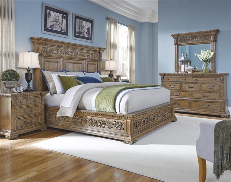 Stratton Medium Wood Finish 6 Piece Bedroom Set by Pulaski - PUL-737170