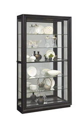 PFC Sliding Front Curio Rockford Finish Display Cabinet by Pulaski - PUL-P021553