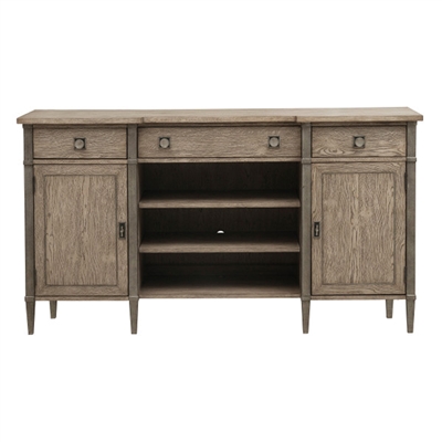 Documentary Sideboard in Soft Brown Wheat-Hued Finish by Pulaski - PUL-P083302