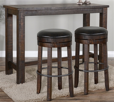 3 Piece Rectangular Pub Table Dining Set with Stool w/ Swivel by Sunny Designs - SD-1039TL2-42-1624TL2-30