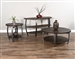 Homestead 3 Piece Occasional Table Set in Dark Brown Finish by Sunny Designs - SD-3139TL