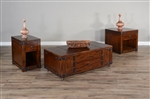 Santa Fe 3 Piece Occasional Table Set in Dark Chocolate Finish by Sunny Designs - SD-3211DC2