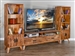 Havana 122 Inch Entertainment Wall in Light Brown Finish by Sunny Designs - SD-3625RA-74-P