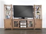 Vivian 112 Inch Entertainment Wall in Light Brown Finish by Sunny Designs - SD-3644DR-64-PL-PR