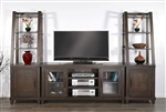 Vivian 112 Inch Entertainment Wall in Brown Finish by Sunny Designs - SD-3644RN-64-PL-PR