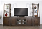 Vivian 122 Inch Entertainment Wall in Brown Finish by Sunny Designs - SD-3644RN-74-PL-PR