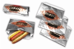 Hot Dog Foil Bag Top Open