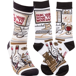 Bring Your Wine To Work Socks