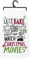 Let's Bake And Christmas Movies Towel
