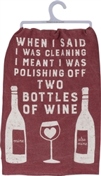 Polishing Off Two Bottles Of Wine Towel