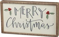 Inset Box Sign - Merry Christmas