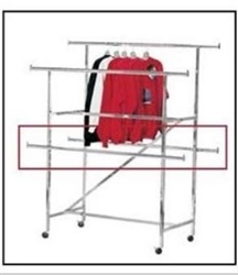 "H" Clothing Rack Double Add on Bar