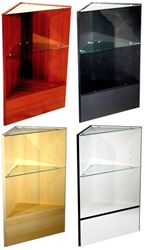 Triangular Corner Display Cases