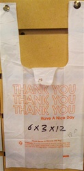 Plastic "Thank You" Bags