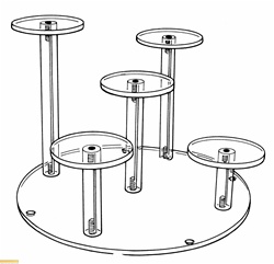 5 Plate Round Base Riser - A5VPED