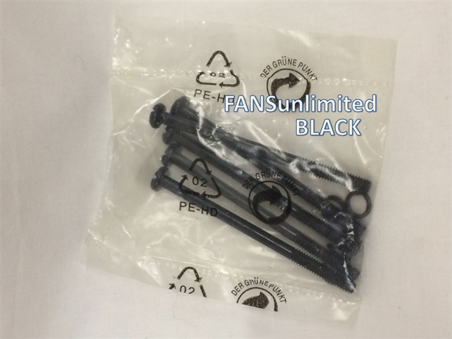 Casablanca Fan Canopy Mounting Screws BLACK GENUINE