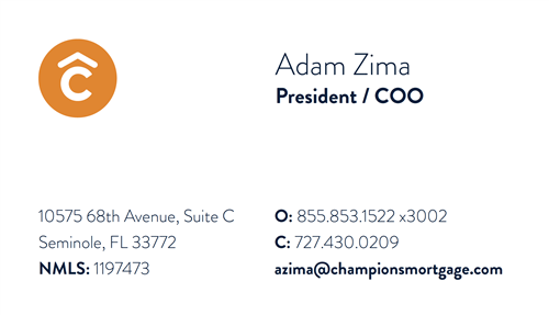 Champions Mortgage Business Cards