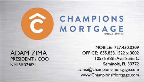 Champions Mortgage Business Cards