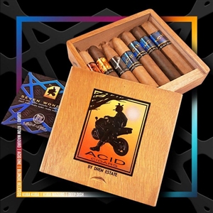 Acid Seven Wonders 7 Cigar Sampler Includes Kuba Kuba, Kuba Maduro, Blondie Belicoso, Deep Dish, One, Atom Maduro, and Liquid