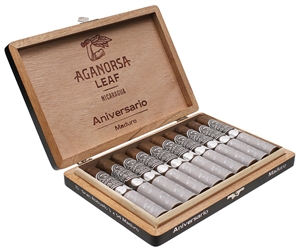 Aganorsa Leaf Aniversario Maduro Gran Toro Box Press - 6 x 56 (10/Box)